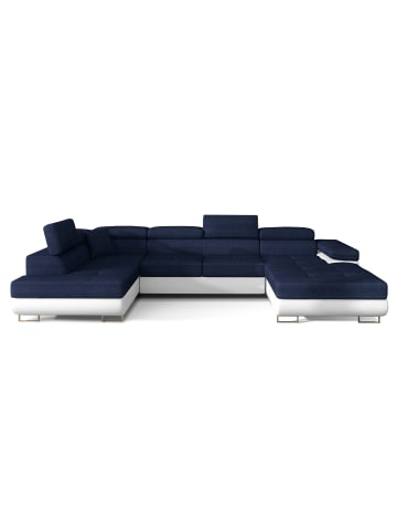 MF Design Rodri Recamiere Links in Navyblau -  (L) 202 x (B) 345 x (H) 90 cm