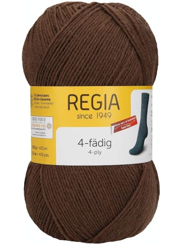 Regia Handstrickgarne 4-fädig Uni, 100g in Dunkelbraun