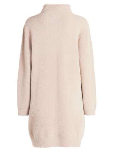 AMBER & JUNE Winter-Strickjacke mit aufgesetzter Brusttasche in Light Sand