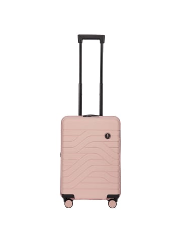 BRIC`s BY Ulisse - 4-Rollen-Kabinentrolley 55 cm erw. (grau) in pearl pink