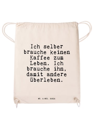 Mr. & Mrs. Panda Jutebeutel Ich selber brauche keinen... mit Spruch in Creme