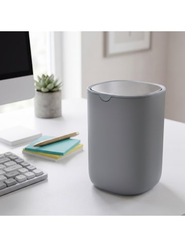 SONGMICS Tischmülleimer Parri in Grau - (B)11.6 x (H)15.8 x (T)11.6 cm - 1.5 L