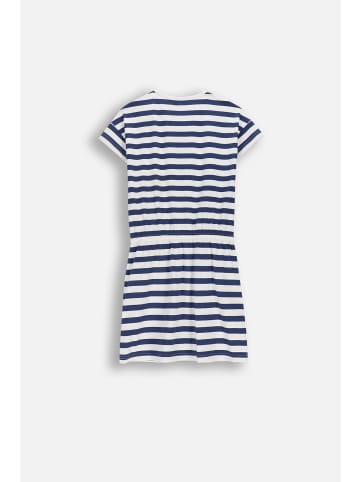 MOKIDA Kleid aus Sweatshirtstoff mit kurzen Ärmeln in dunkelblau