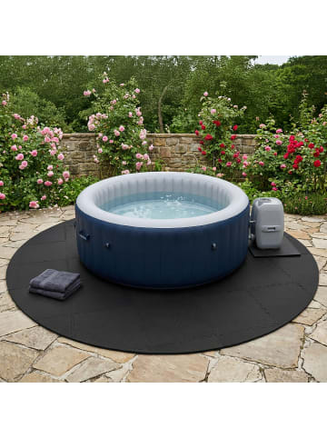 relaxdays 45-tlg. Pool Unterlage in Schwarz - Ø 370 cm