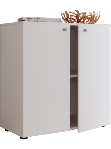 VCM  Holz Kommode Sideboard Anrichte Vandol 1 Drehtüren in Weiß
