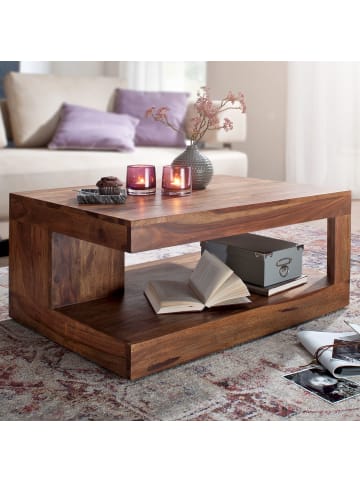 KADIMA DESIGN Couchtisch | Sheesham, 90x60x40cm, Massiv, Unikat