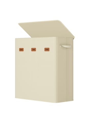 SONGMICS Wäschekorb Tina in Weiß - (B)33 x (H)75 x (T)64 cm