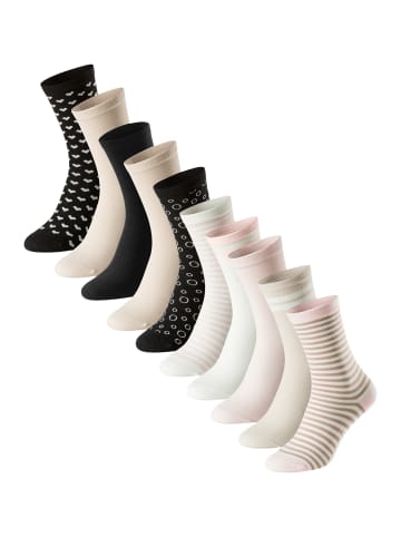 Schiesser Socken Bluebird in Beige / rosa