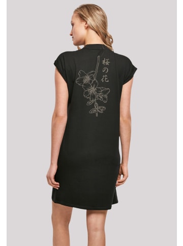 F4NT4STIC Short Sleeve Dress Japan Flower in schwarz