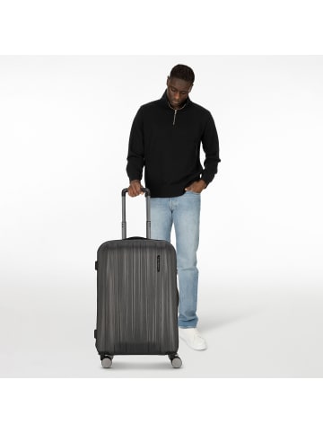 Polestream Moonrock 4 Rollen Trolley M 69 cm mit Dehnfalte black brushed