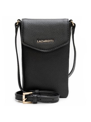 Lazarotti Bologna Leather Handytasche Leder 10 cm in black