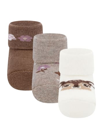 ewers 3er-Set Socken 3er Pack Reh in latte-eichel-dunkel beige mel.