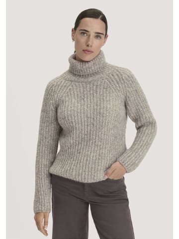 Hessnatur Strick Rollkragenpullover in naturgrau
