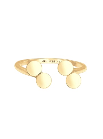 Elli Ring 925 Sterling Silber Geo, Kreis in Gold