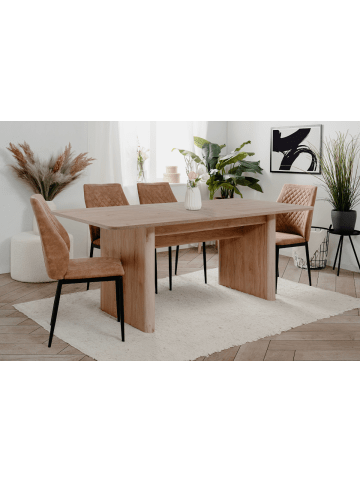 CALICOSY Esstisch OMI in Helles - (W)160  x (H)75  x (L)90 cm