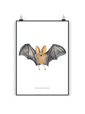Mr. & Mrs. Panda Bild Fledermaus Flügel ohne Spruch in Weiß