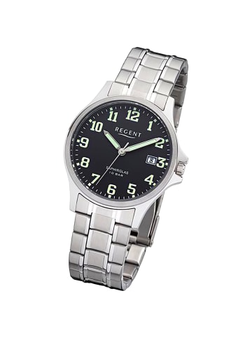 Regent Analog-Armbanduhr Regent Metallarmband silber mittel (ca. 36mm)