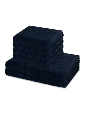Möve 4 X Handtuch 2 X Duschtuch im Set Bliss in Deep sea
