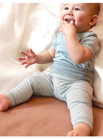 OrganicEra Baby Kurzarm T-Shirt in Aqua Melange