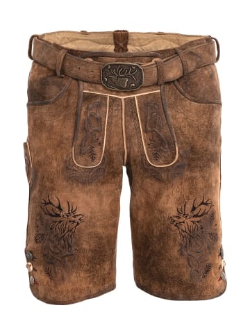 Spieth & Wensky Lederhose NERCEL in dunkelbraun