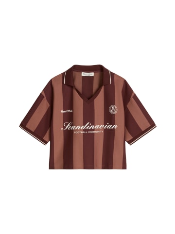 Marc O'Polo MOP Club '67 Football Trikot Shirt, Cropped, Striped in Weiß