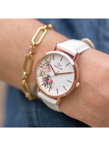 Girl Only Armbanduhr-Analog weiß mittel (ca. 34mm) Girl Only GO