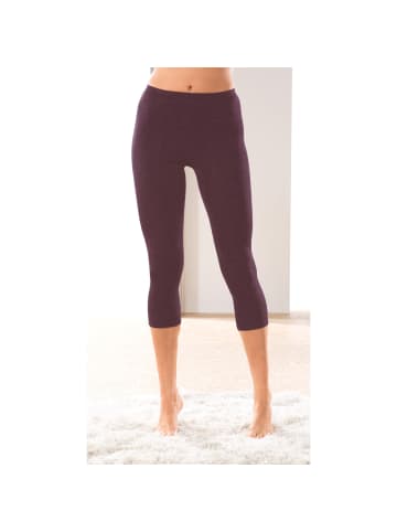 Con-ta Thermo, Baumwolle, Feinripp Thermo-Hose, 3/4-lang in brombeere