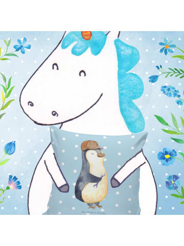 Mr. & Mrs. Panda Sofakissen Wenn Papa es nicht reparieren kann, ... in Blau Pastell