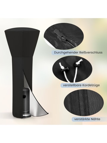 COSTWAY Wetterschutzhülle für Terrassenheizer 220 x 86,5 x 48,5 cm in Schwarz