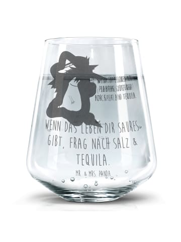 Mr. & Mrs. Panda Gravur Glas Axolotl Tequila mit Spruch in Transparent