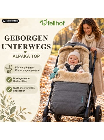 Kinderhaus Blaubär Kinderwagenfellsack Alpaka TOP in Braun