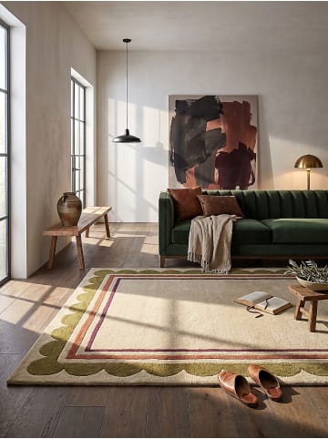 KADIMA DESIGN Teppich Wolle für Fußbodenheizung WENSUM modern Wohnzimmer in Beige-Multicolor