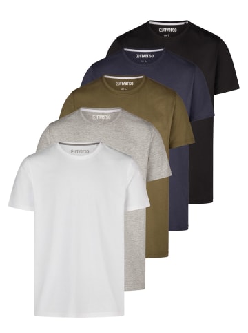 riverso  T-Shirt riverso RIVDean 5er Set Pack in Mehrfarbig