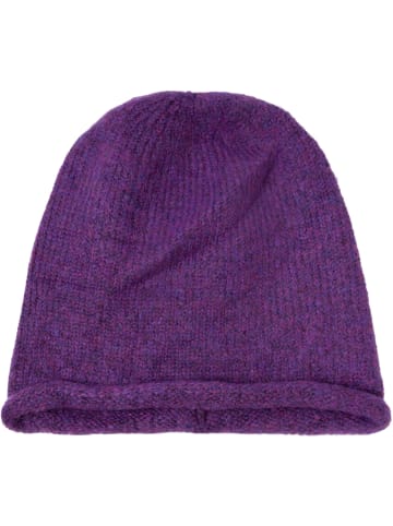 styleBREAKER Oversize Strickbeanie mit Rollrand in Violett