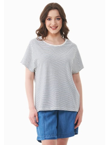 Organication T-Shirt "WOR17214" in Cremeweiß/Navy