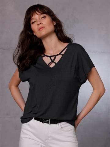 creation L Shirttop in schwarz