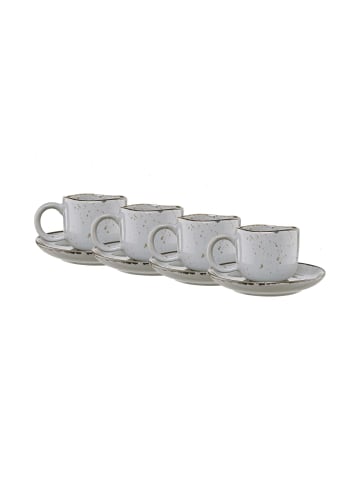 Butlers 4x Espressotasse mit Untertasse 90ml FINCA in Grau