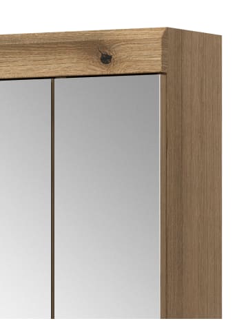 Inn.Furn Spiegelschrank Evoke Eiche, Badschrank 3-türig 60 cm