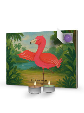 Mr. & Mrs. Panda adventskalender duftkerzen Flamingo Yoga Design... in Weiß