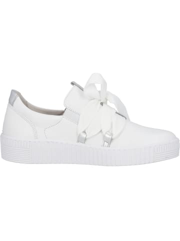 Gabor Sneakers Low in Weiss/Silber