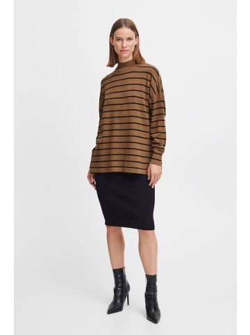 b. young BYMMMORLA LOOSE TURTLENECK - loose fit in Military Olive Mix