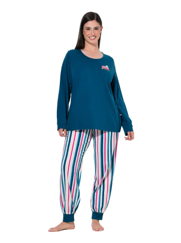 Ulla Popken Pyjama in dunkles petrol