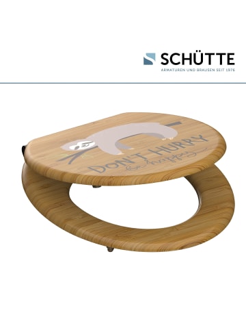 Schütte MDF WC Sitz DON'T HURRY mit Absenkautomatik - (L) 45 x (B) 37 x (H) 5 cm