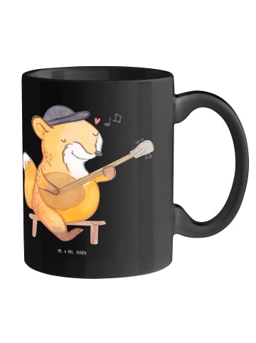 Mr. & Mrs. Panda Teepott Ukulele Freude mit Spruch in Schwarz