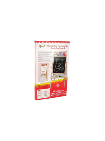 Wisam® Bildungstafel aus Holz 2in1 Magnet-Kreidetafel + Zubehör