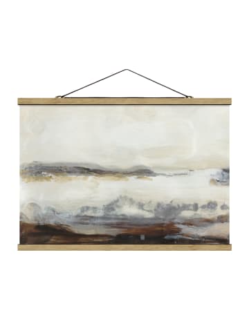 WALLART Stoffbild mit Posterleisten - Fröhlicher Horizont II in Creme-Beige