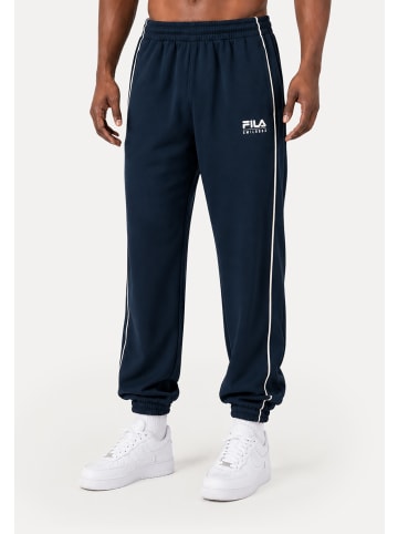 SMILODOX Jogginghose Iseo in Dunkelblau/Weiß