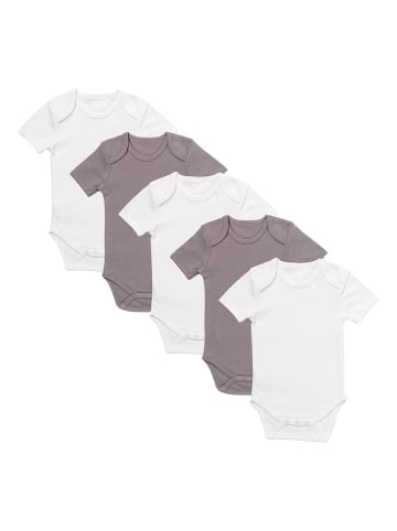 Schlummersack Baby-Bodys kurzarm 5er-Pack in Grau