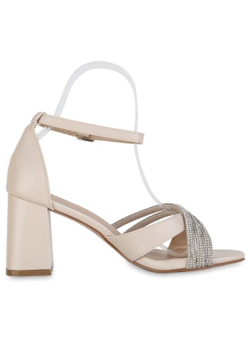 VAN HILL Riemchensandaletten Celine in Beige