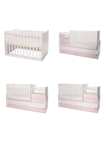 Lorelli Baby- und Kinderbett Combo in rosa